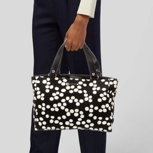 Kate Spade Black and white Polka Dot Canvas Shoulder bag Tote Bag